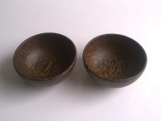 Miseczki drewniane kokosowe egzotyczne drewno 2 sztuki