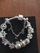 Piękna modułowa bransoletka srebrna S925 nowa 