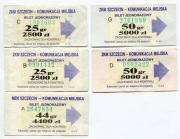 Bilety ZKM Szczecin - 2x 25gr/2500zł, 44gr/4400zł, 2x 50gr/5000zł reklama