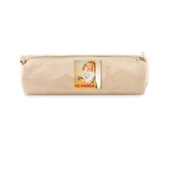 Piórnik szkolny genzie beżowy bawełna dla dzieci