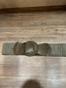 Pasek damski skóra-gum oliwkowy