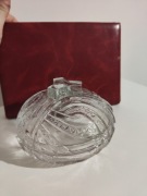 Szklana szkatułka, szklany pojemnik, miseczka bombonierka hortensja