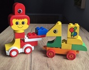 Klocki Lego retro lata 90 Duplo pociąg wagon głowa balony 