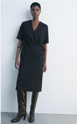 ZARA Woman nowa minimalistyczna sukienka L z wełną