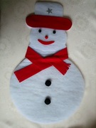 Ozdoba świąteczna na okno - bałwan o wysokości 60 cm.