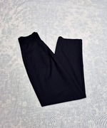 Eleganckie czarne spodnie ZARA 34 XS, szerokie nogawki, wysoki stan