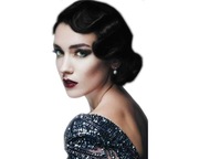 STfantasy Retro Czarna Peruka Finger Wave w Stylu Lat 20