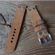 Pasek do zegarka skóra vintage handmade 23 mm