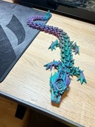 Różany Smok 3D rainbow 50 cm