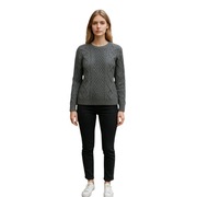 Sweter GAP M 38 bawełna grafitowy warkoczowy casualowy klasyczny