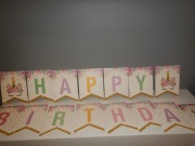 Girlanda baner Jednorożec i 2 duże balony na hel happy birthday