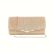 Złota brokatowa torebka kopertówka