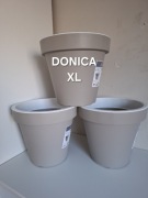 Donica doniczka osłonka balkonowa tarasowa ogrodowa XL beżowa Nowa