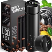 Kubek termiczny termos na kawę, herbatę z wyświetlaczem LED, 500ml