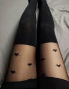 Rajstopy w gwiazdki z mikrofibry L-XL 