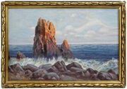 Obraz Feliks Kazimierz Wygrzywalski "Skalisty Brzeg Morza"
