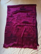 (UNIKAT)Bordowy szal Stambuł-Turcja.Kobieta.Mężczyzna.Moda 2025.Meczet.KRAJ