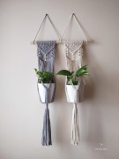 Kwietnik makrama ścienny rękodzieło