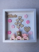 Prezent na roczek duża ramka 3D upominek na pierwsze urodziny