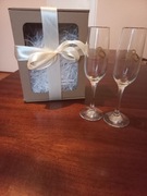 Kieliszki do szampana komplet 2 szt. ślub wesele toast prezent ślubny