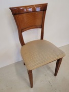 KRZESŁO włoskie z Tonin Casa klasyczne kol.orzech tapicerka beżowa jak nowe