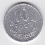 10 groszy z 1971, aluminium