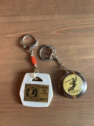 Breloki PRL Festiwal Sopot Warszawa z naturalnym bursztynem