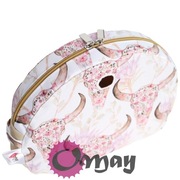 Beżowy organizer do Obag MOON LIGHT kwiaty różowy pudrowy musztarda OMAY