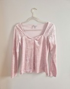 Różowa welurowa bluzka & Other Stories XS/S, scandi, na wiosnę