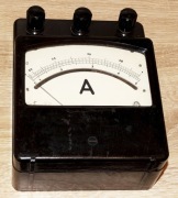 Miernik laboratoryjny, amperomierz analogowy 1/5 A kl. 0.5, ETA TLEM-2 PRL