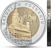 POLSKA MONETA 5 zł 2015 r. RATUSZ w POZNANIU  UNC