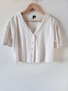 Biała bluzka len i wiskoza Vero Moda S/M