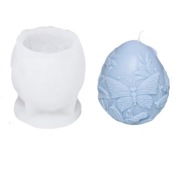 DUŻE JAJKO PISANKA MOTYLE Wielkanocna forma 9.5*8.7 do Świec Odlewów 