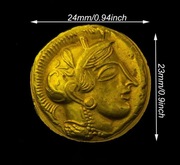 Replika monety kolekcjonerskiej greckiej bogini Ateny/Sowa