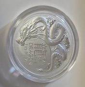 Srebrna moneta Lunar RAM - Rok Smoka 2024, 1 oz uncja srebra
