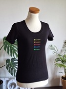 Czarna koszulka bluzka T-shirt podkoszulka champion xs damska