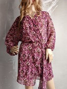 nowa z metką różowa sukienka damska zwiewna M we wzory wzorzysta