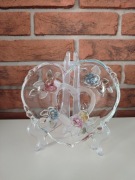 Szklana miseczka Walther Glas serce z kolorowymi różami stan Idealny