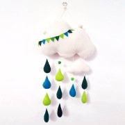 Zawieszka chmurka karuzela nad łóżeczko rękodzieło