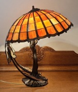 Piękna Lampa witrażowa (Tiffany) FLYING LADY 50x46cm,wys.54cm-stan idealny