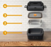 Podgrzewany Lunch Box Elektryczny Przenośny Pojemnik na Jedzenie Obiad 1L