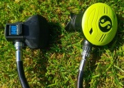 Automat do nurkowania 2 ustniki barometr wskaźnik ciśnienia powietrza