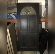 Drzwi mahoniowe z witrażem 200x90