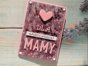 Kartka "Dla Najdzielniejszej MAMY", Dzień Matki, handmade, A6