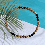  Bransoletka z Rodonitu i Turmalinu