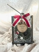 Latarenka, świecznik, świeca sojowa, hand made, Boże Narodzenie.