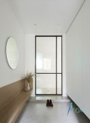 Drzwi szklane wahadłowe czarne szprosy LOFT - TIOMO