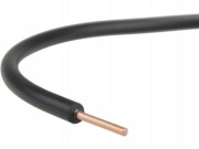 Przewód drut DY 2,5mm H07V-U 450/750V czarny bębenek 300metrów
