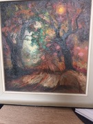 Obraz olejny J.Olejarka "Droga" 1979r