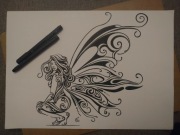 Rysunek: motylka 5 - cienk - b. tech. A3 250 g/m2